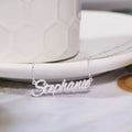 925 Sterling Silver Custom Initial Name Pendant Rhodium Plated Trendy Letter Necklace for Engagement or Party