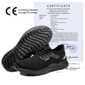JIANKUN Anti Puncture Wear Resistant Men's Industry Construction Flying Knit Waterproof Steel Toe Protective Safety Work Shoes