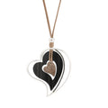 Hot Sale Long Love Heart Sweater Chain Necklace Statement Crystal Irregular Big Heart Shaped Necklace for Party