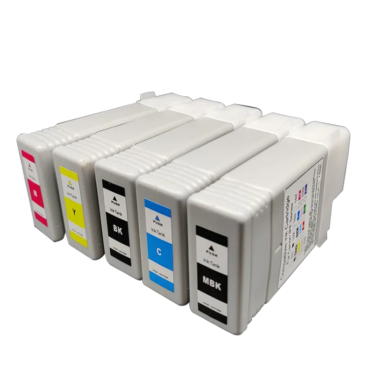 130ML/PC PFI 107 Compatible Ink Cartridge With Dye Ink and Chip for Canon IPF 770 670 680 685 770 Printer