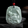 Natural Myanmar Jadeite Ice Species Jade Pendant Necklace Lucky Dragon Turtle Fashionable Jewelry for Men and Women