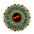 2022 European Jewelry Fashion Retro Antique Baroque Ruby Diamond Luxury Pearl Brooch Flower Women's Korean Gold Brooches Pins