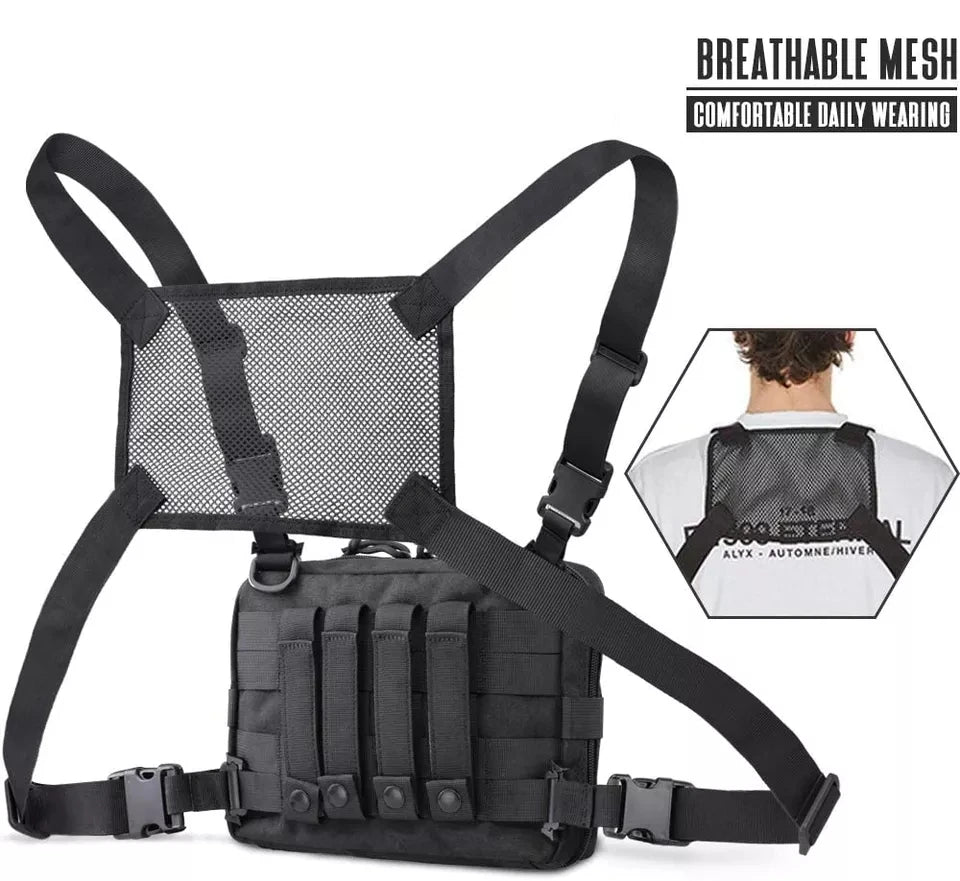 Tactical Chest Bag Multi Functional Custom Shoulder Waist Pack Tactical Chest Rig Bag Tactical Chest Bag