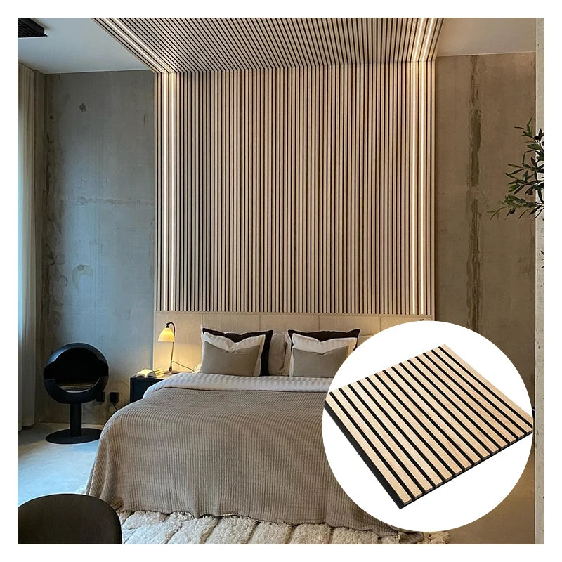 Top Quality Factory Price Akupanels Wood Veneer Wooden Slat Acoustic Panels for Walls Recording Studio