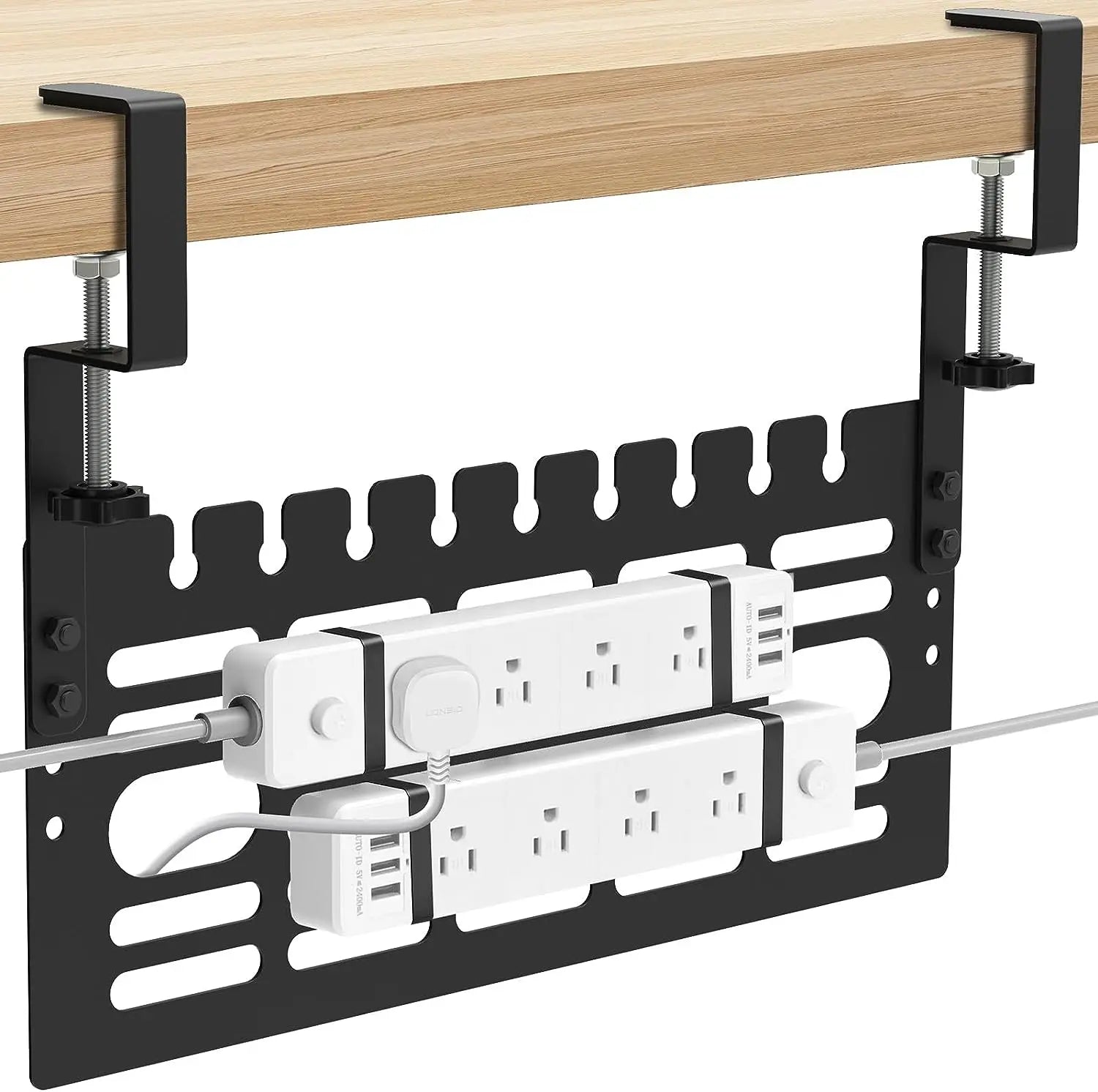 Desk Wire Management No DrillCable Management Under Desk Cable Panel Tray