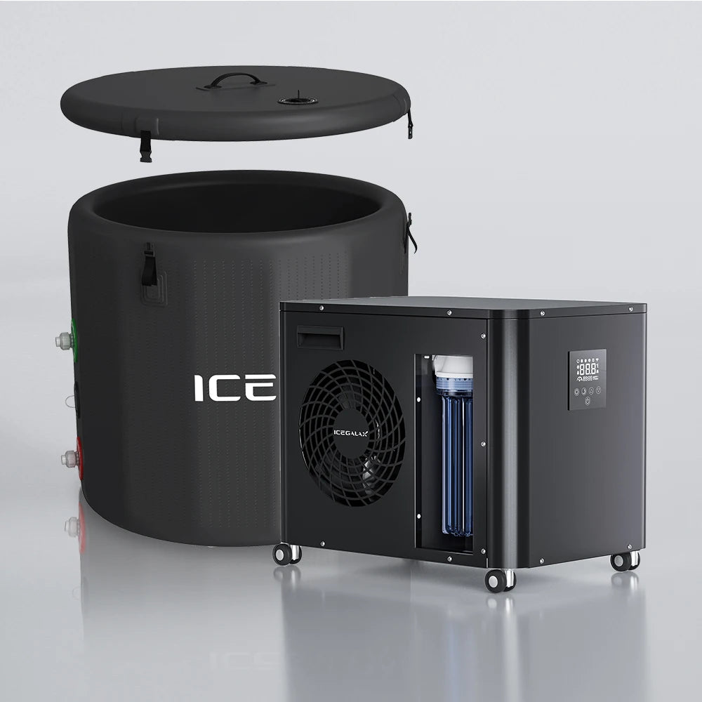 ICEGALAX Inflatable Cold Plunge Tub With Chiller Outdoor Ice Bathtub Pod Cold Plunge Tub