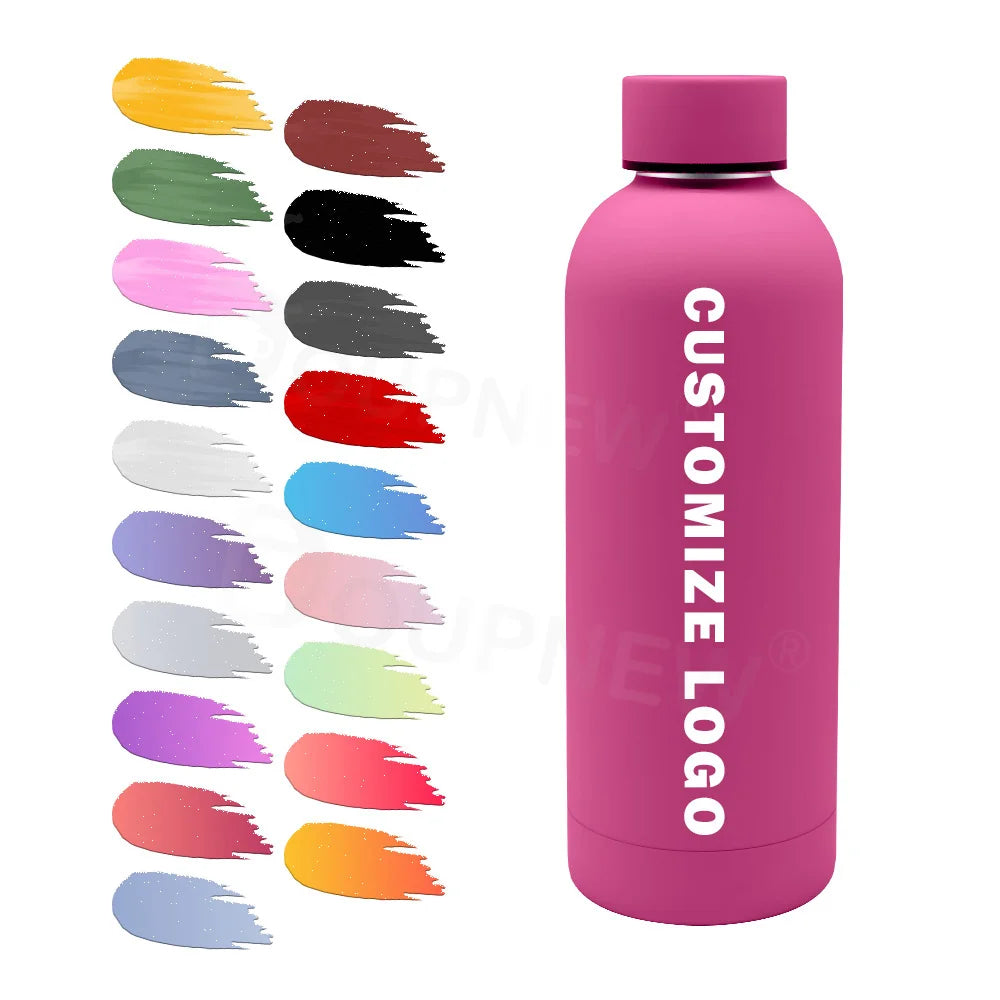 2024 New Arrival 500ml Metal Stainless Steel Custom Logo Sport Water Bottle Insulated Vacuum Double Wall Flask for Drinking
