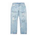 HL Wholesale Custom Oversized Fit Jeans Men Loose Straight Leg Denim Pants Paint Splatter Graffiti Baggy Jeans