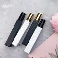 Popular Round Matte Frosted Black Glass Roll on Bottle with Stainless Steel Roller Ball for Cosmetic Skin Care Perfume Oil 10ml