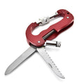 Hot Sale 420 Stainless Steel Multi-Function Knife with Carabiner LED Flashlight Saw Blade DIY Grade OEM Customization Supported