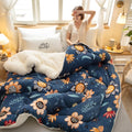 Factory Custom Printed Pattern Thick Quilt Microfiber Sherpa Quilt MegaBDM