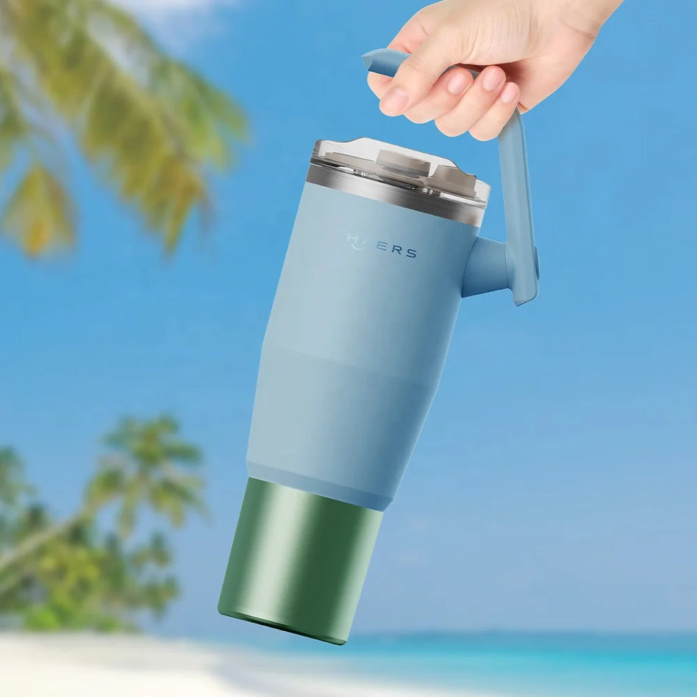 Haers 2024 Hot Selling Wholesale 32oz/40oz Potable Double Wall Stainless Steel Keep Cold and Hot Tumbler with Adjustable Handle