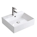 Wholesale 500mm Ceramic Table Top Wash Basin Bathroom Lavabo Rectangle Vessel Sinks