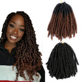 8inch 110gram Synthetic Braiding Hair High Temperature Fiber Spring Twist Hair Crochet Braids Free Sample Ombre Braiding Hair