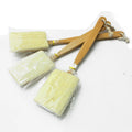 Natural Loofah Bath Cleaning Brush with Long Wooden Handle and Removable Head for Back Exfoliating & Body Application