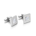 Yiwu Aceon Stainless Steel Plain Blank Custom Shape Fashion Accessory Business Occasion Square Shell in Square Cuff Link