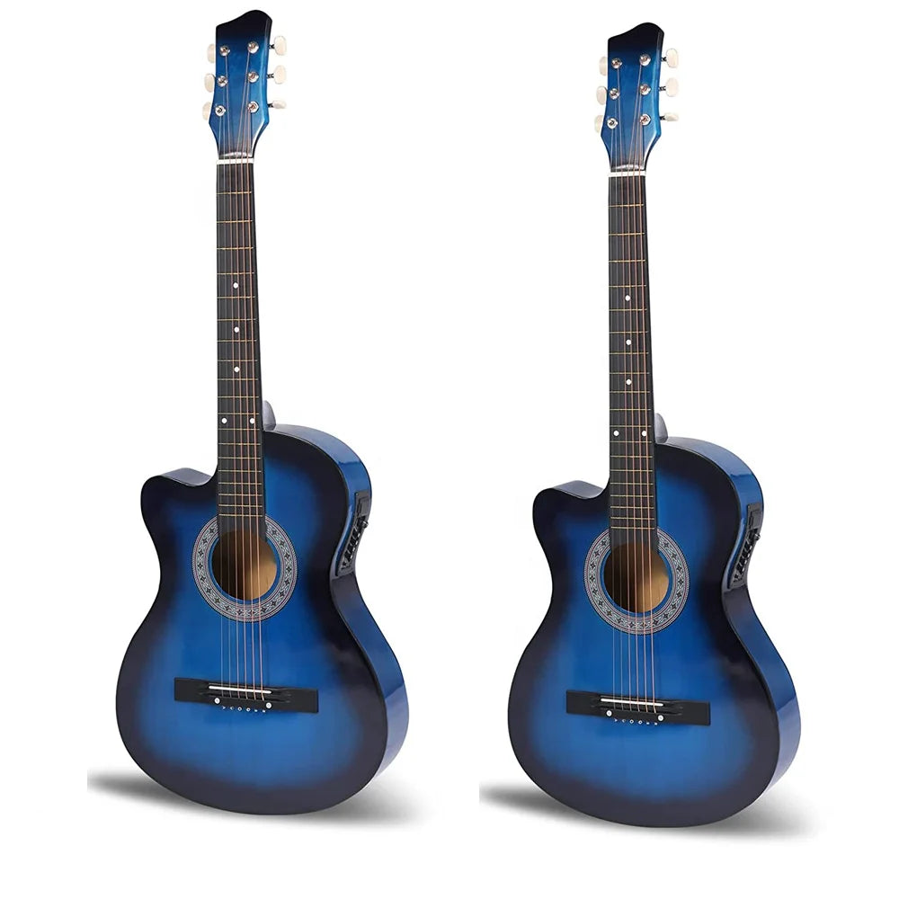 Factory Buy Guitars Wholesale 38 Inch OEM Acoust Electric Spruce Guitar for All Ages