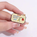 Stamp Bookmark Tickets Enamel Pins Backpack Clothes Collar Badge Brooches Cartoon Book Club Collection Lapel Pin Gift for Friend