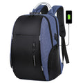 Men Anti-theft Zipper Closure Polyester Lining Oxford Waterproof Usb Charge School Bag Outdoor Travel Business Laptop Backpack