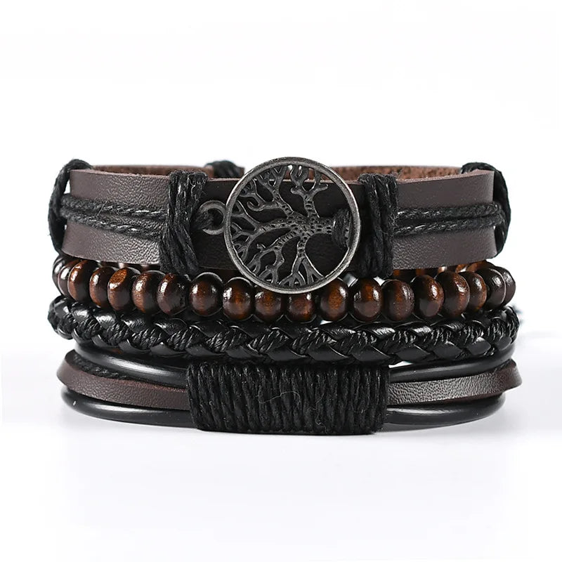 Beaded Leather Bracelet Bangle Alloy Cowhide Alloy Buckle Wide Punk Goth Pu Leather Bracelet