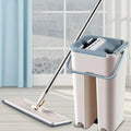 2021 Hot Sale Flat Floor Mop and Bucket Sets Home Kitchen Quick Clean Microfiber Squeeze Flat Mop for Home Kitchen