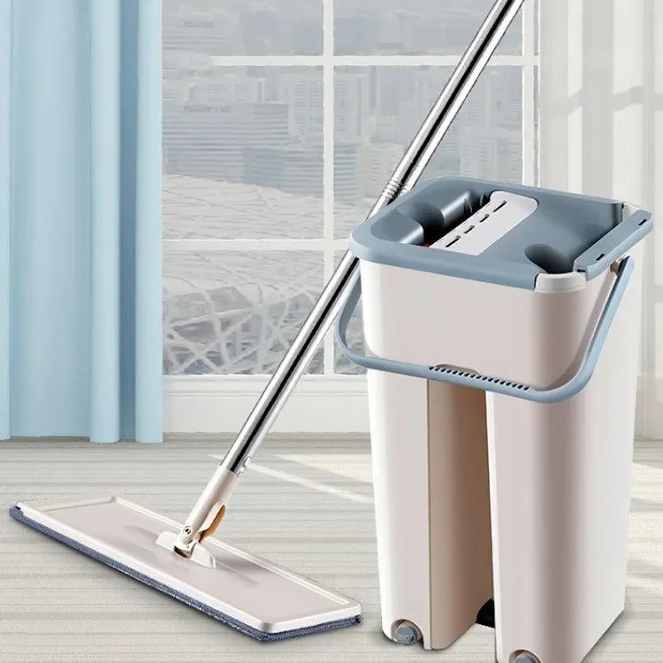 2021 Hot Sale Flat Floor Mop and Bucket Sets Home Kitchen Quick Clean Microfiber Squeeze Flat Mop for Home Kitchen