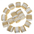 Factory Sale Packing Accessory 5cm Wide 2M Long Single Face High Tenacity Burlap Ribbon Roll Braid Hemp Rope Jute Lace