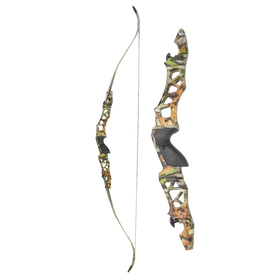 F166 Camouflage 64 Inches 30-60lbs With Aluminum Alloy Riser 190fps ILF Hunting Recurve Bow