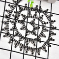 Fancy Black Crystal Rhinestone Bead Cup Chain Loose Hanging Tassel Trim Claw Chains