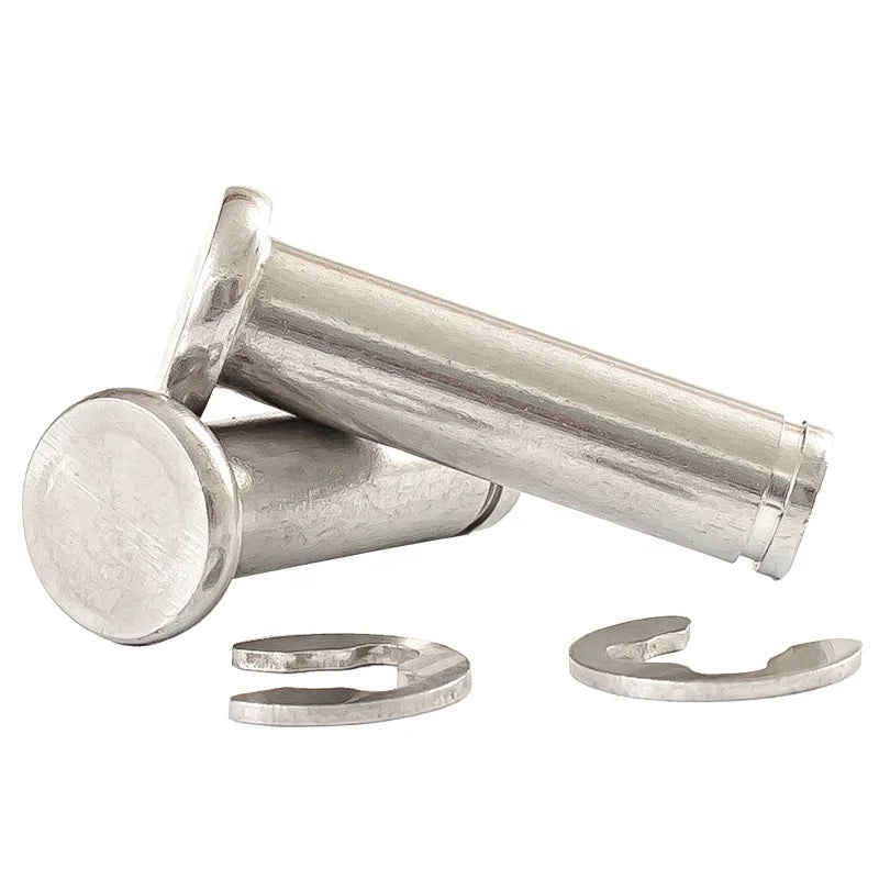304 Stainless Steel Hitch Pins Flat Head Slotted Circlip Pin with M4-M12 Sizes for Positioning Cylindrical Pins