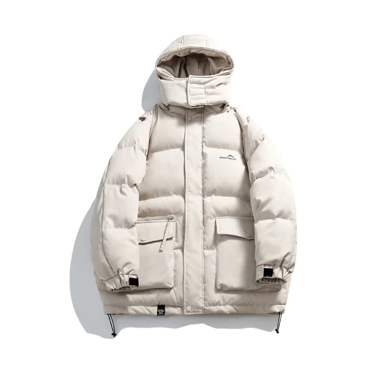 Wholesale Men's Summer Casual Hip Hop 100% Cotton Warm Custom Logo Bubble Puffer Shirts