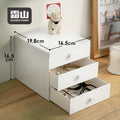 SHIMOYAMA Office Organizer White Drawer 3 Layer Countertop & Desktop Cosmetic Makeup Storage Organizer for Jewelry & Sundries