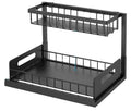 Under Sink 2 Tier Sliding Cabinet Basket Organizer Drawer Pull Out Cabinet Multi-Purpose Sink Organizer for Bathroom Kitchen