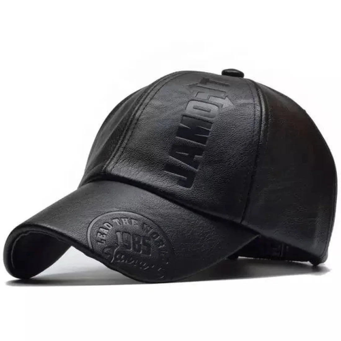 Wholesale in Stock 2022 Autumn Winter Warm Popular Cool Jamont Print Embossed Pu Leather Baseball Cap Men Outdoor Sports Hats