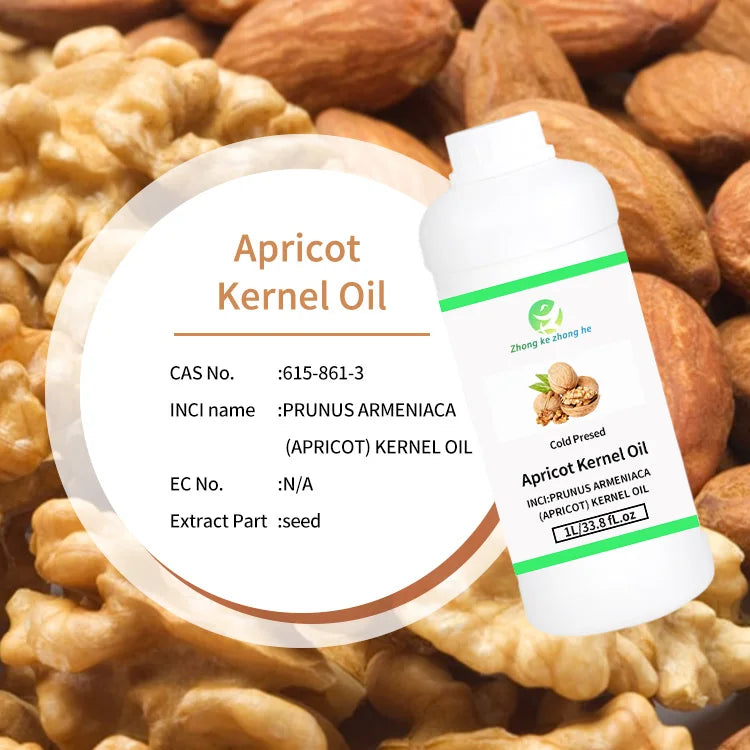 100% Pure Natural Organic Apricot Kernel Essential Oil Cold Pressed Carrier Oil Not Odor 1 Liter Bottles 2 Year Shelf Life for