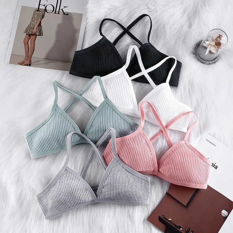 Thin Cotton Sports Camisole Women Beautiful Back Underwear