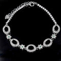 Sterling Silver 5*7/6*8mm Semi Mount Bracelet Empty Frame Support Blank Setting S925 Base Without Center Stone Inlay for DIY