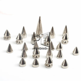 Black Punk Spike Rivet Screw Bead DIY Metal Cone Studs Leather Craft Spots Rock for Clothing Shoes Bags Decoration