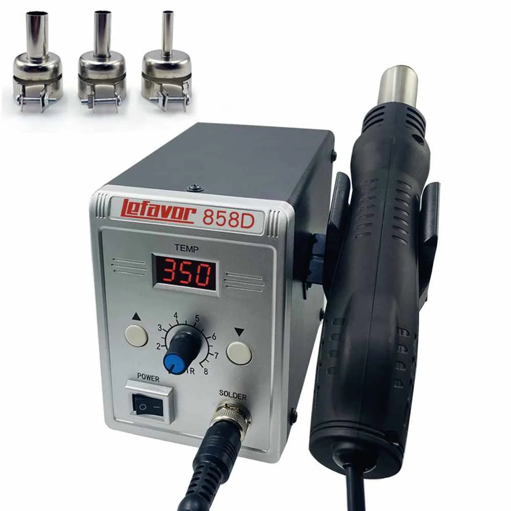 858D Digital Display Soldering Station Hot Air Gun and Mobile Phone Computer Maintenance Workstation