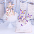 10PCS Beautiful Ins Style 10-Piece Butterfly Cake Toppers and Wall Decor for Marriage for Princess Room Party Decorations