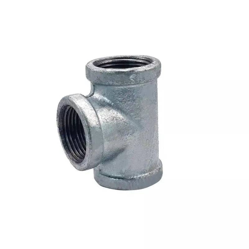 3/4" High Pressure Cast Iron Malleable Iron Black Decorative Tee Pipe Fittings for Home Furniture
