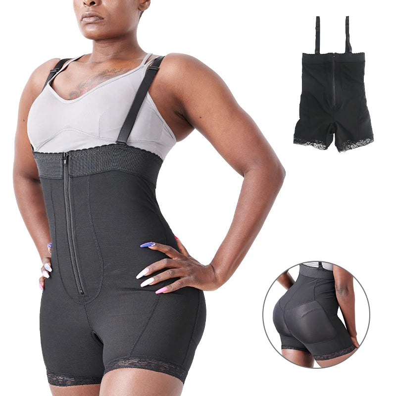 XSSHAPE Private Label Firm Control Eco-Friendly Shapewear Comfortable Shoulder Strap Adjustable Solid Color Seamless Bodysuit