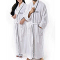 Custom Hotel Cotton Bathrobe White Unisex Spa Shower Bath Robe Luxury Couple Bath Robes for Men Women His and Hers Bathrobe Set