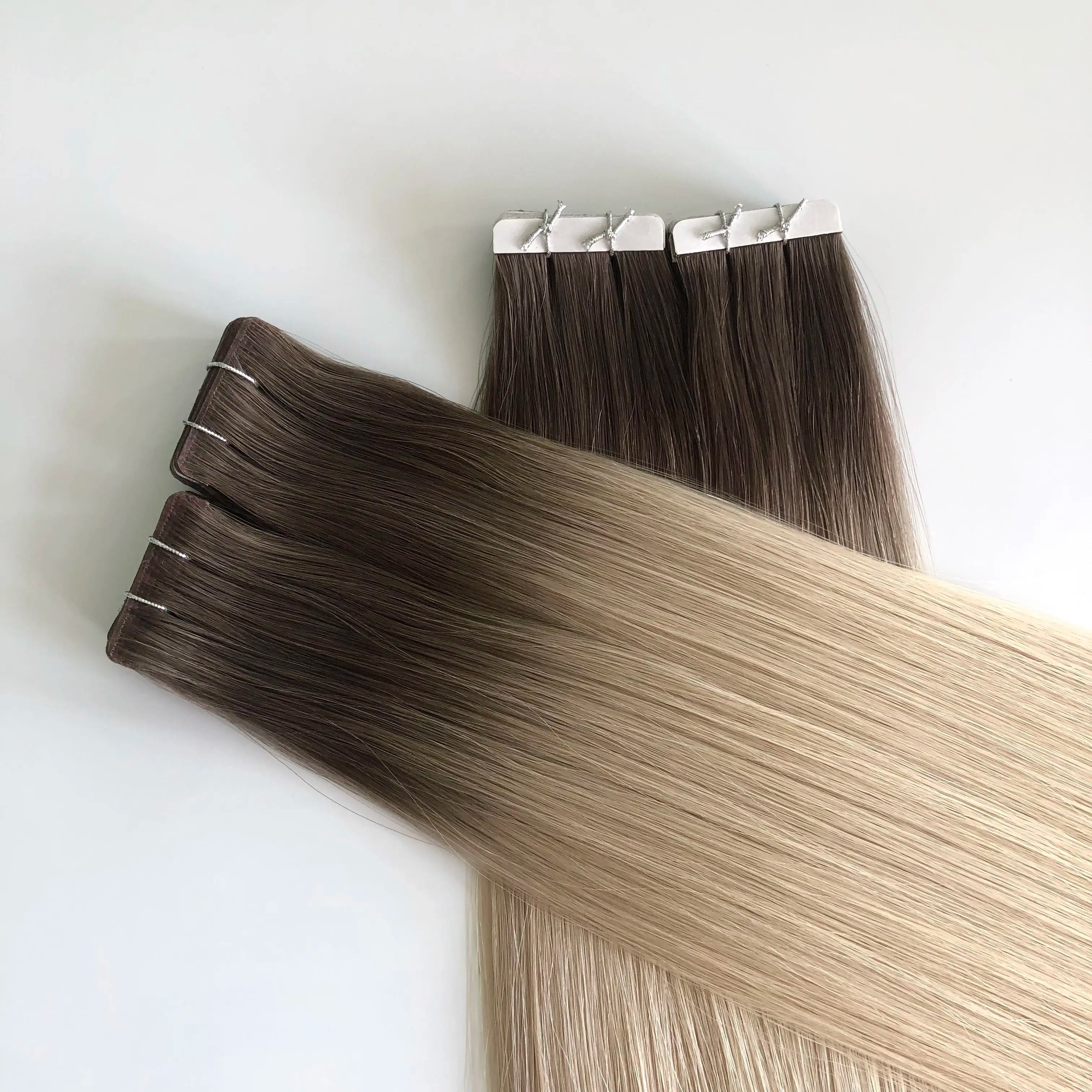 100% Human Hair Remy Raw Double Drawn Invisible Virgin Tape in Human Hair Wholesale Russian Tape in Hair Extensions