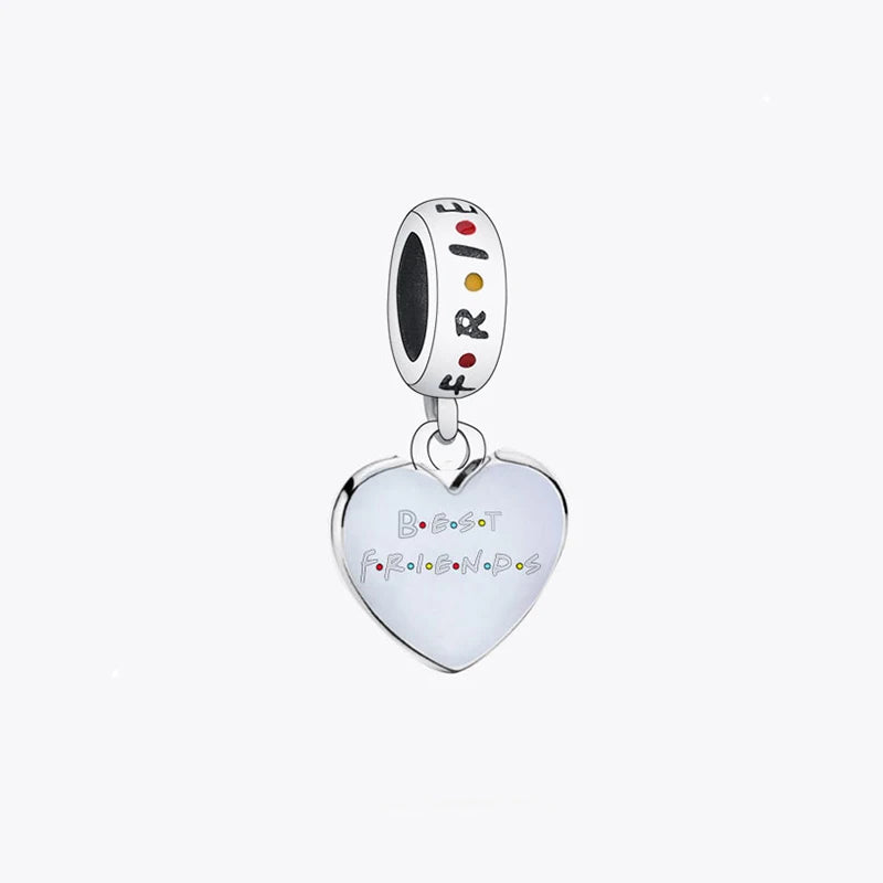 Fit Original Brand Charm Bracelet 925 Sterling Silver TV Show Friends Best Friends Beads for Dropshipping  Jewelry Making 2022
