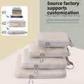 Family Expandable Compression 8-Piece Polyester Zipper Lightweight Travel Accessories Organizer Bag Packing Cubes for Travel