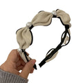 MIO French Elegant Women Headband Handmade Hair Accessories Non Slip Wide Hair Hoop Fashion Pearls Headband for Girls