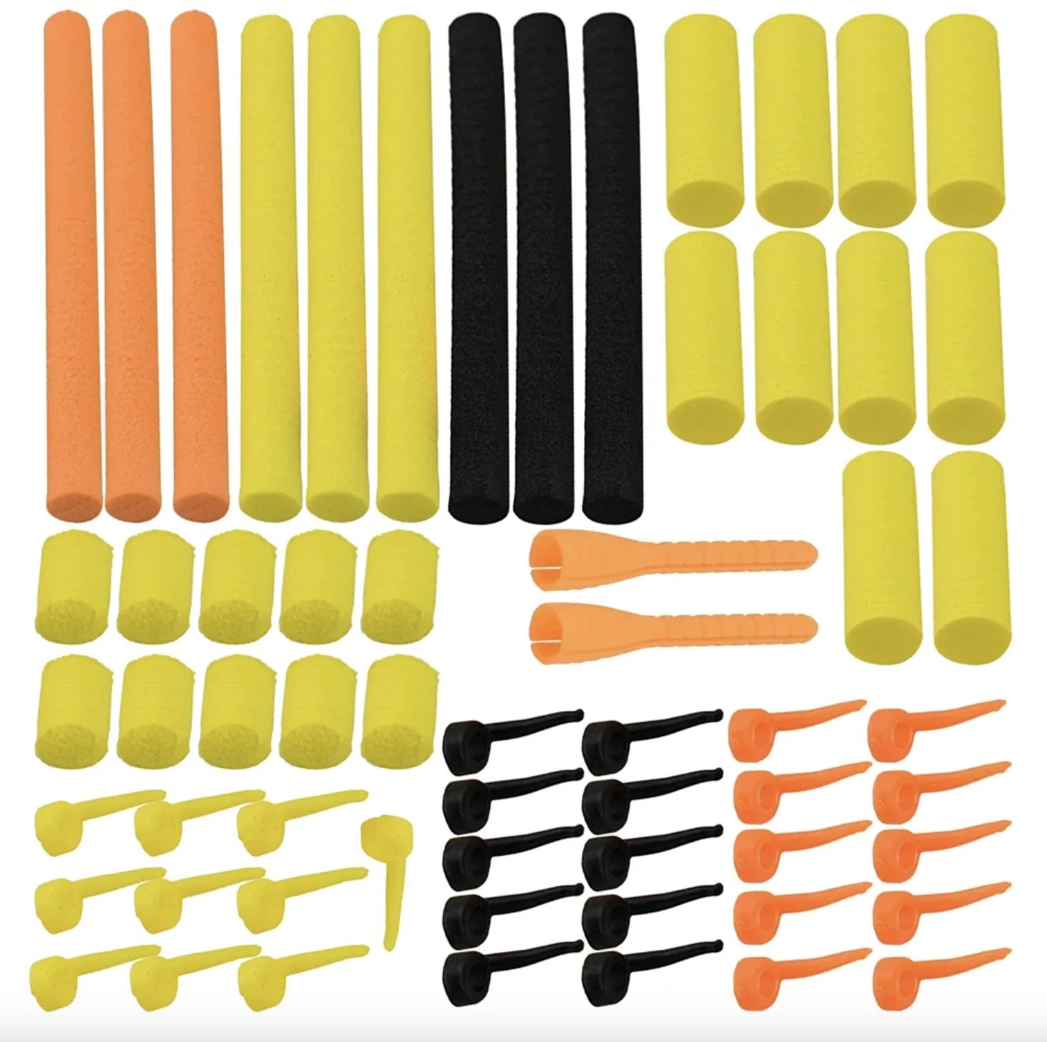 Carp Fishing Tackle Zig Rig Aligna Kit with Box Pop up Foam Baits Zig Imitation Bait Line Aligners Carp Chod Rigs 62pcs Per Pack