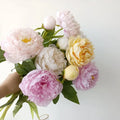 Hot Welcome Decorative 4 Heads White Artificial Flowers Camellia for Wedding Party Events