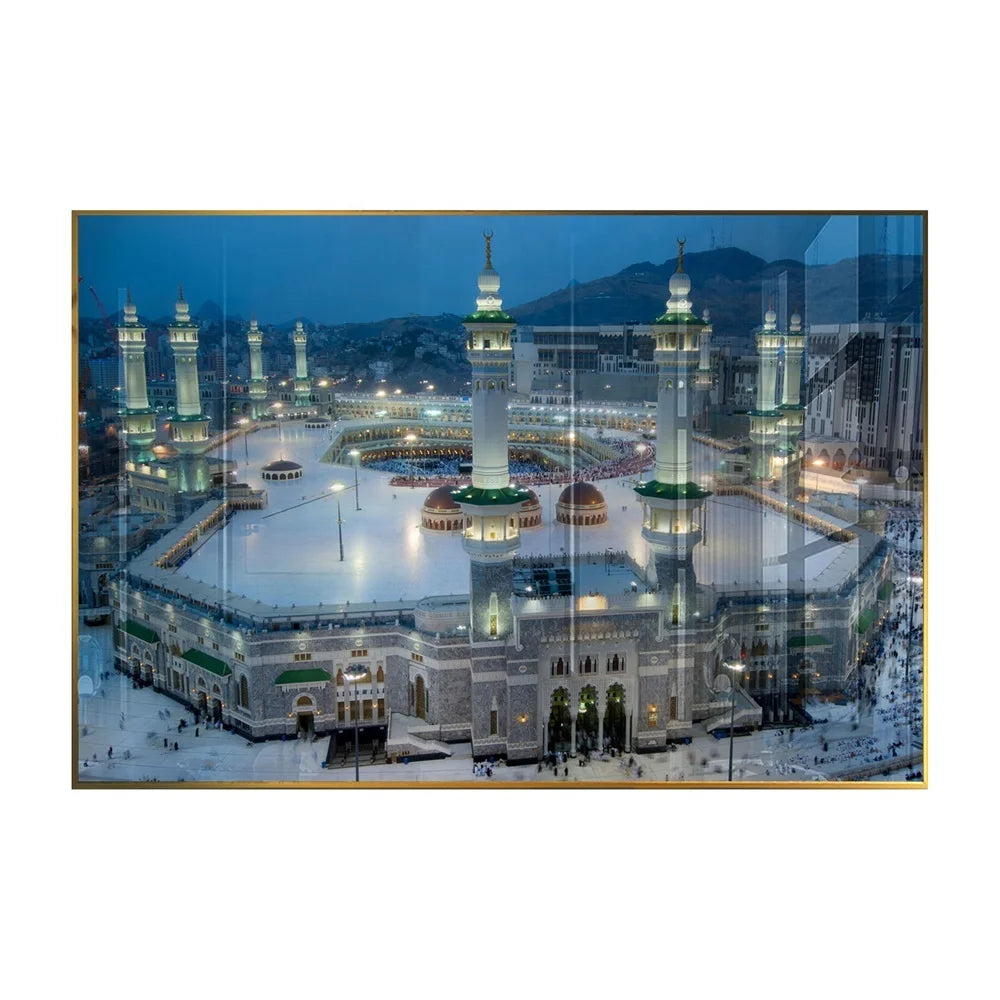 Home Decor Landscape Alah Religion Print Muslim Pictures Islamic Wall Crystals Painting Decor Wall for Living Room